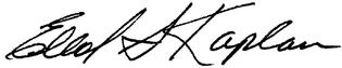 Elliot S. Kaplan signature